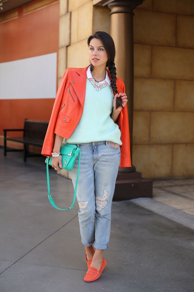 1470749861 4. orange jacket and loafers with jeans