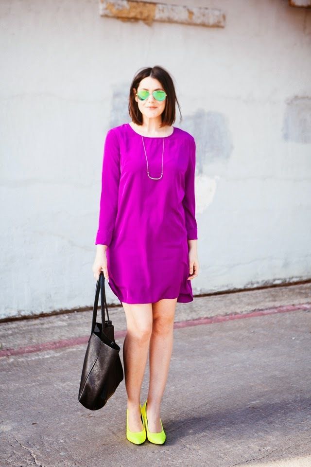1470749980 3. purple dress with yellow pumps