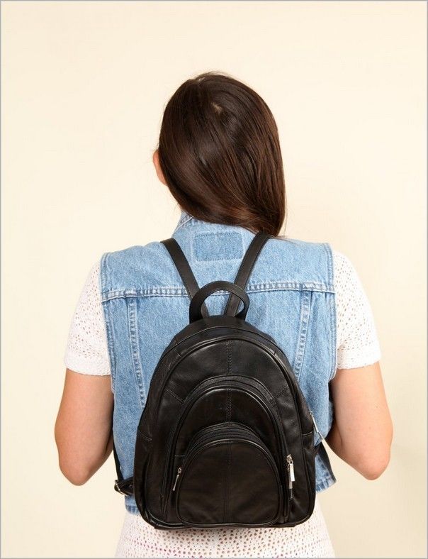 1470847811 black leather mini backpack