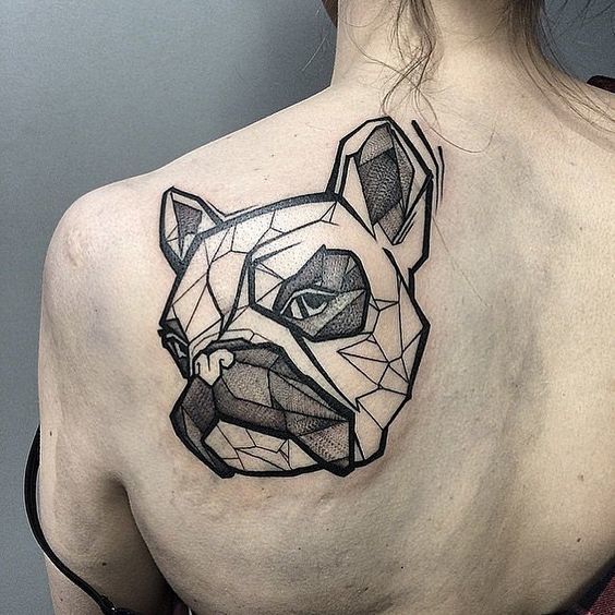 1472315334 geometric dog back tattoo