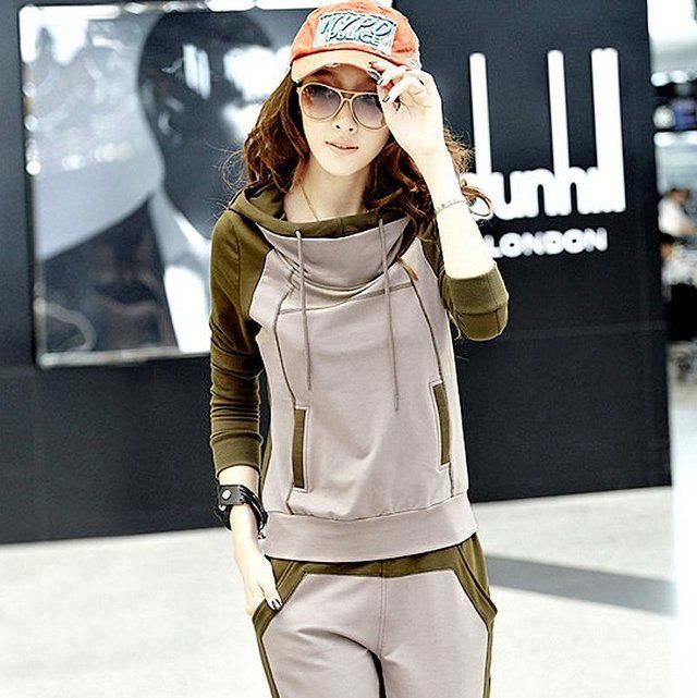 1473492955 free shipping new arrival women fashion sweatshirt casual sportswear set sports hoodie suits for ladies hoodie