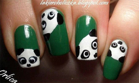 1437728418 simple panda nail art designs ideas 2013 2014 8