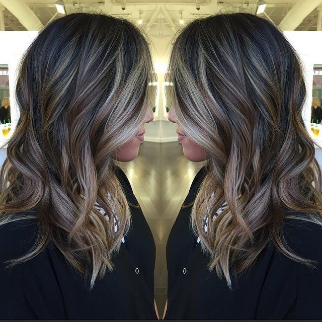 1473906723 13 long black hair with brown and blonde balayage
