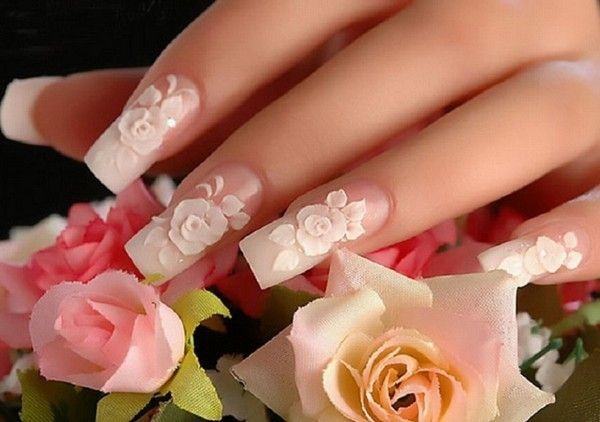 1474003605 beautiful flowers wedding nails