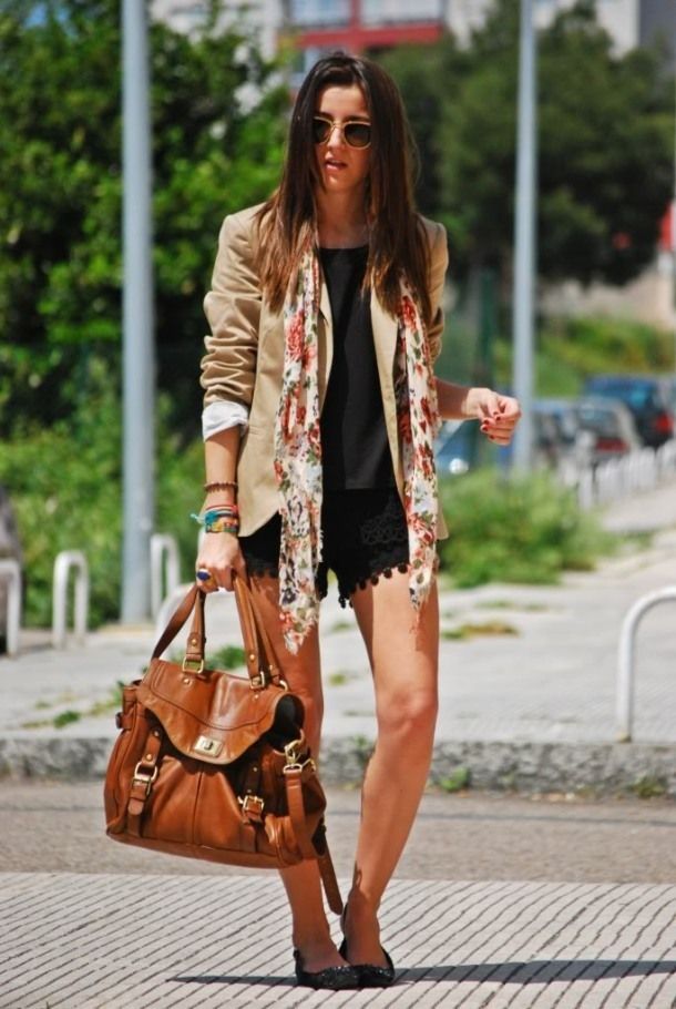 1474253749 lace shorts with blazer cute outfit bmodish