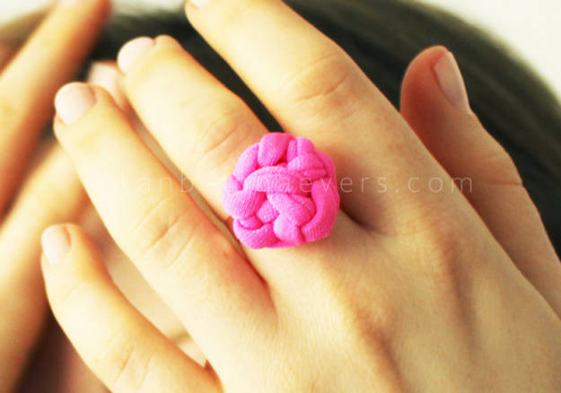 1437994654 neon pink knot ring