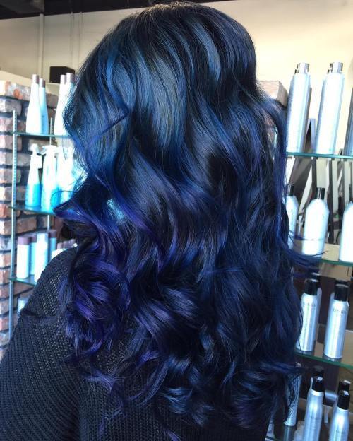 1476278427 14 long black hair with blue highlights
