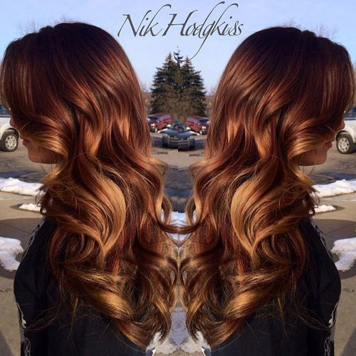 1476705768 12 reddish brown hair with caramel highlights