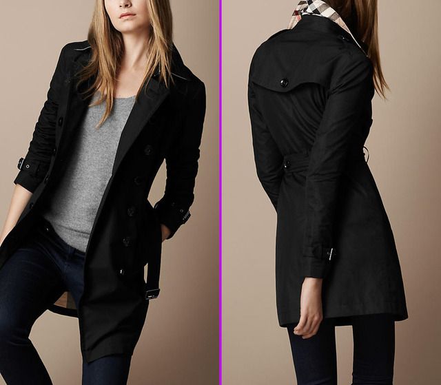 1476711164 black cotton trench coaat as fashion coat for women by burberry