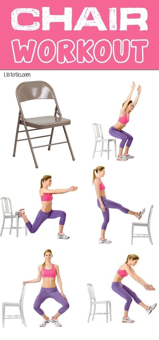 1479272392 6. full body chair workout amazing what you can do with just a chair. no gym required includes a link to gifs short video clips that make these a no brainer. 