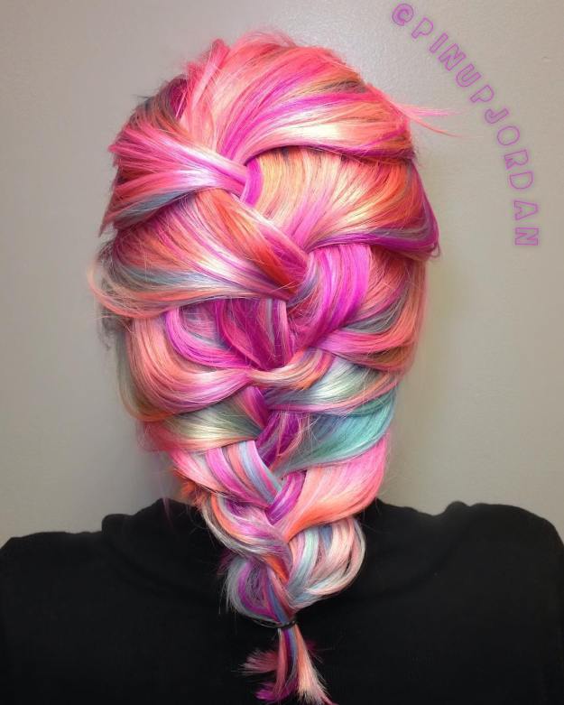 1482389940 7 pastel hair in a mermaid braid