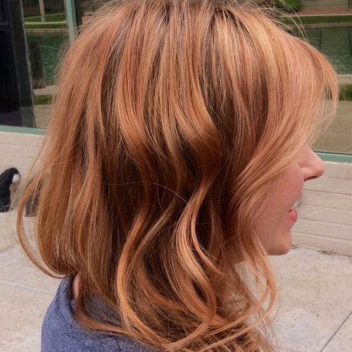 1482391068 2 copper blonde hair with messy waves