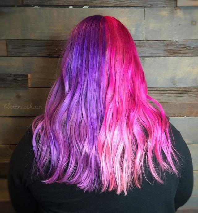 1482414094 19 half purple half pink pastel hair 2
