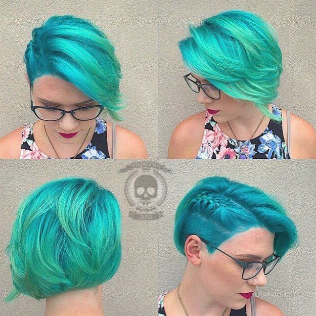 1483594510 14 short bright teal hairstyle