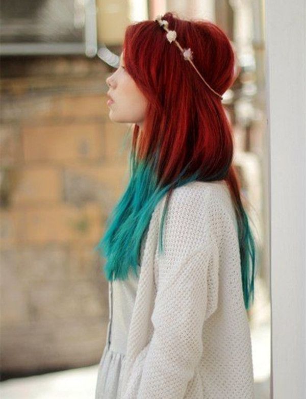 1485148753 blue ombre on red hair
