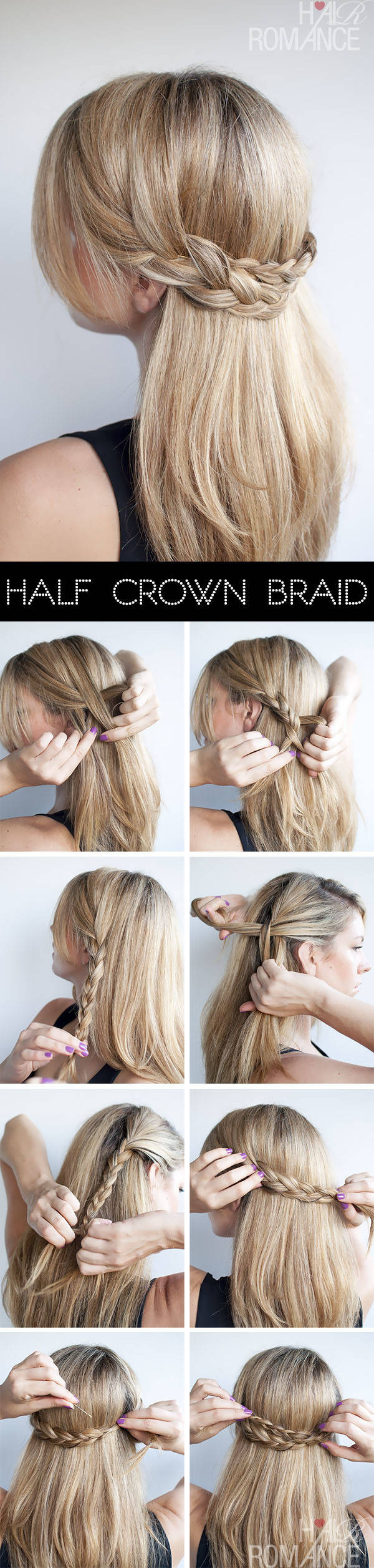 1440496875 hair romance hairstyle tutorial half crown braid