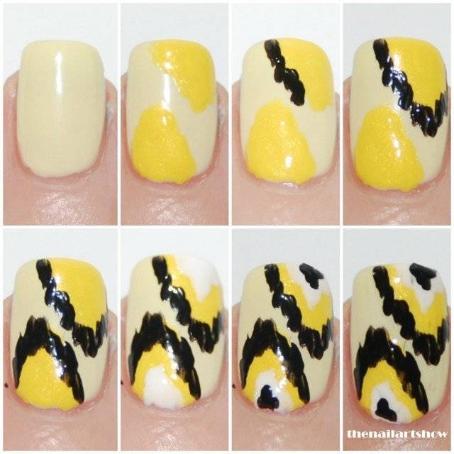 1441033693 milk yellow nail art design