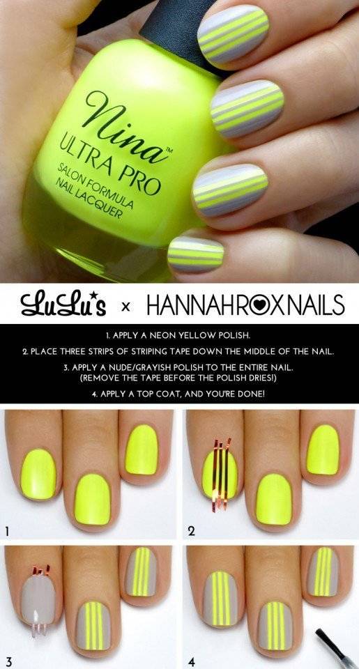 1441033821 neon colored nail art design