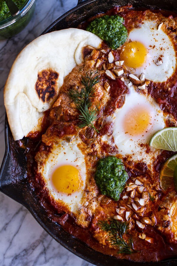 1492411068 northern indian style baked eggs with green harissa naan 8