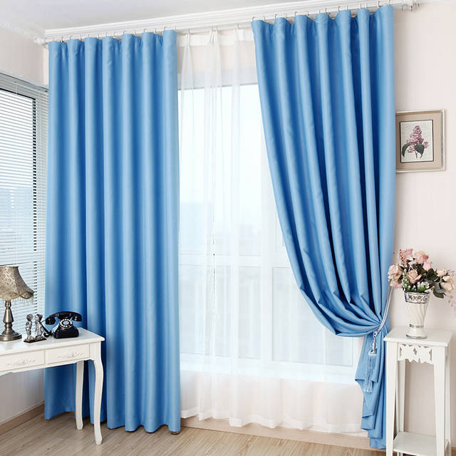 1441781992 as expected modern quality curtain solid color blue beige red purple full shade cloth curtain product