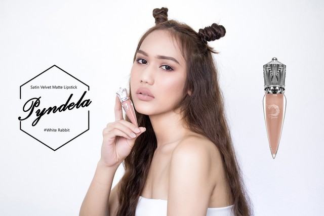 รีวิวลิป ยูนิคอร์น Pyndela Velvet Satin Matte Lipstick White Rabbit
