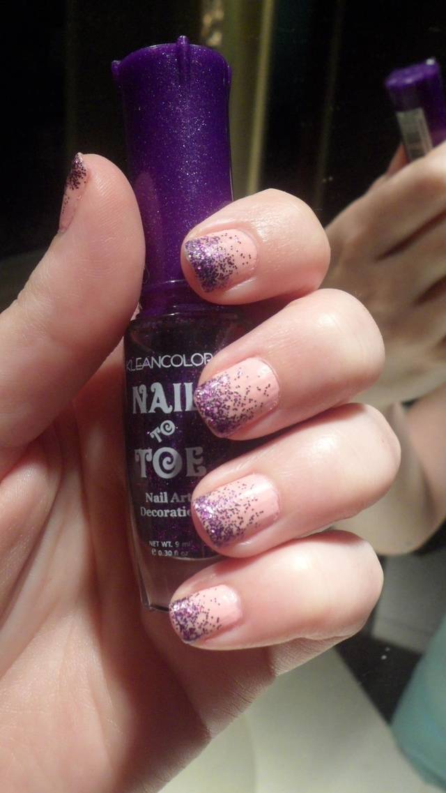 1441865270 pink nails with purple glitter