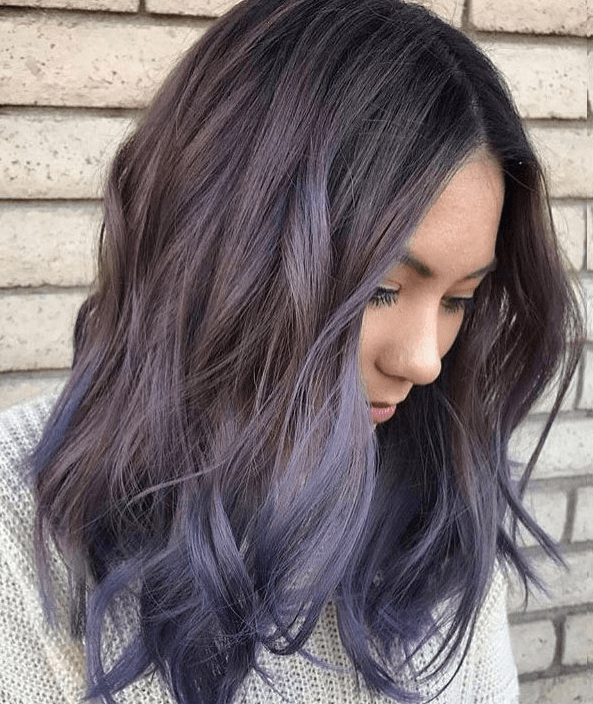 1495431555 purple balayage hair color