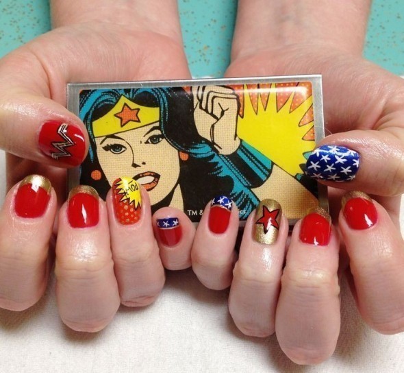 1496115325 nail art wonder woman