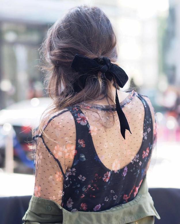 1496730990 4 messy half updo with ribbon