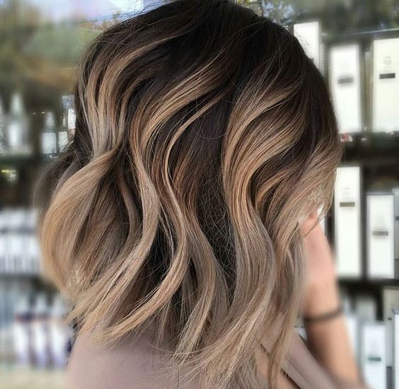 1499235674 choclate lob with blonde balayage