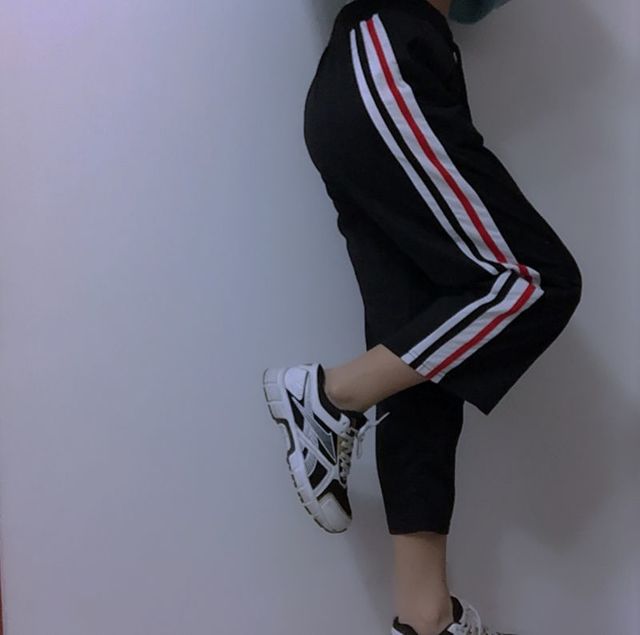 1499770316 pantalon femmes 2017 spring fashion trousers woman korean font b ulzzang b font harajuku striped font