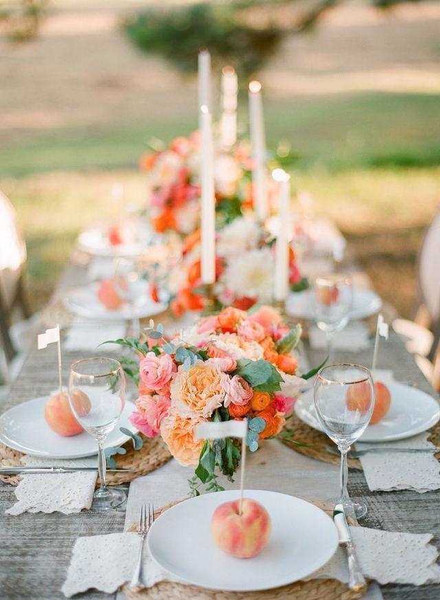 1501827554 peach wedding inspiration full of color