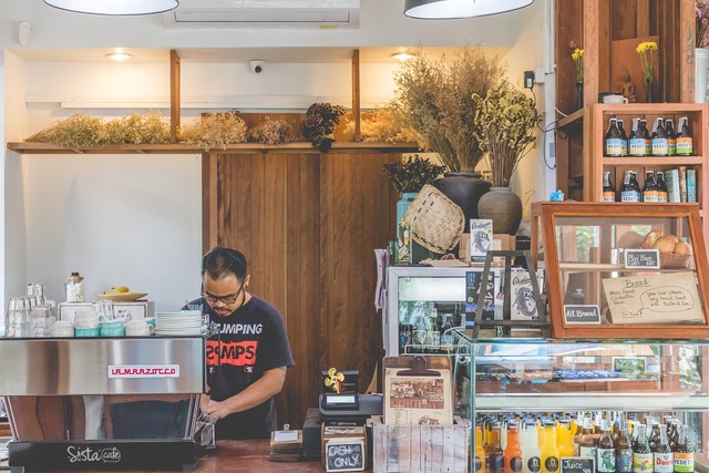 bluetamp cafe ร้านอาหาร ลาดพร้าว ร้านกาแฟ