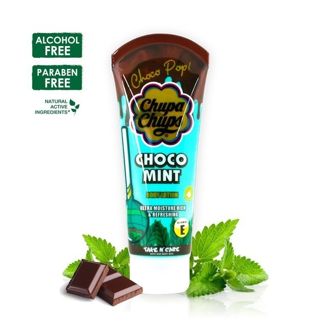โลชั่นกลิ่นหอม แถมน่าทาน Chupa Chups Choco Pop ! Choco Mint Body Lotion หอมเย็นด้วยกลิ่นมิ้นต์และกลิ่นช็อกโกแลต