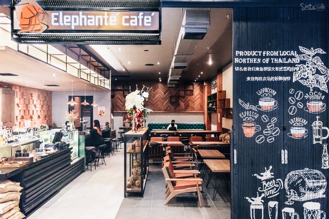 Elephanté Cafe ร้านกาแฟน่านั่ง พระราม 9