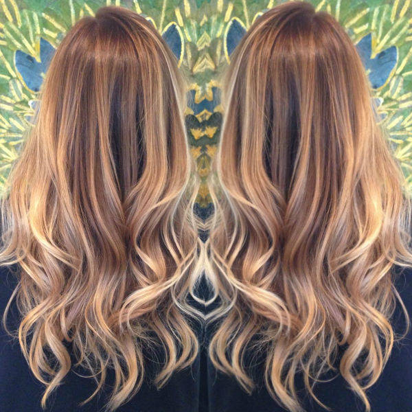 1444915142 brown ombre balayage hairstyle with blonde highlight trend of 2015