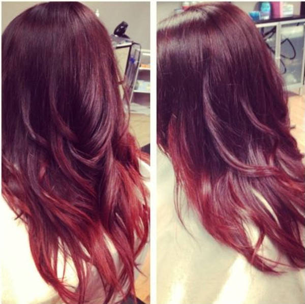 1444917622 bright red ombre hair color idea for black hair trend of 2015