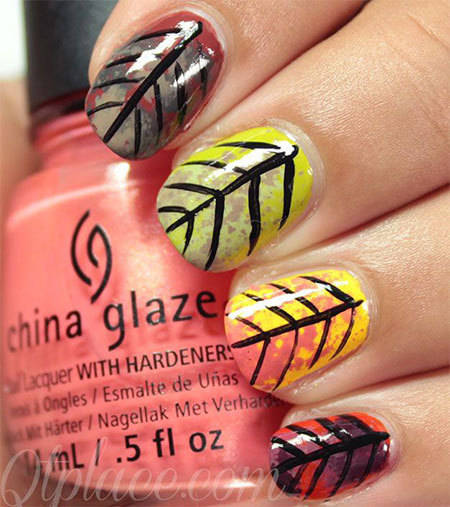 1445015336 15 best autumn leaf nail art designs ideas trends stickers 2014 fall nails 8