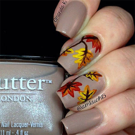 1445015357 15 best autumn leaf nail art designs ideas trends stickers 2014 fall nails 9