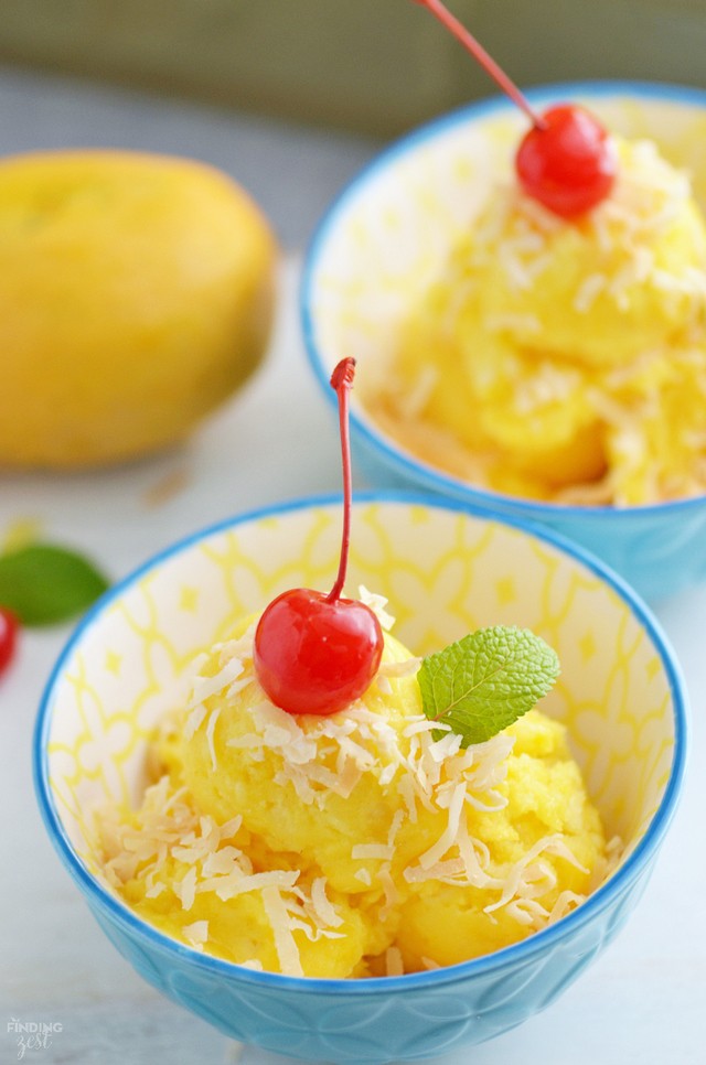 1511236436 mango pineapple sorbet with toasted coconut
