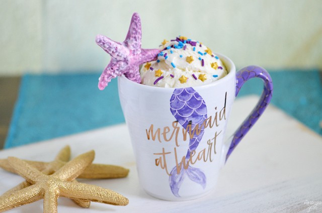 Mermaid Confetti Mug Cake - Finding Zest