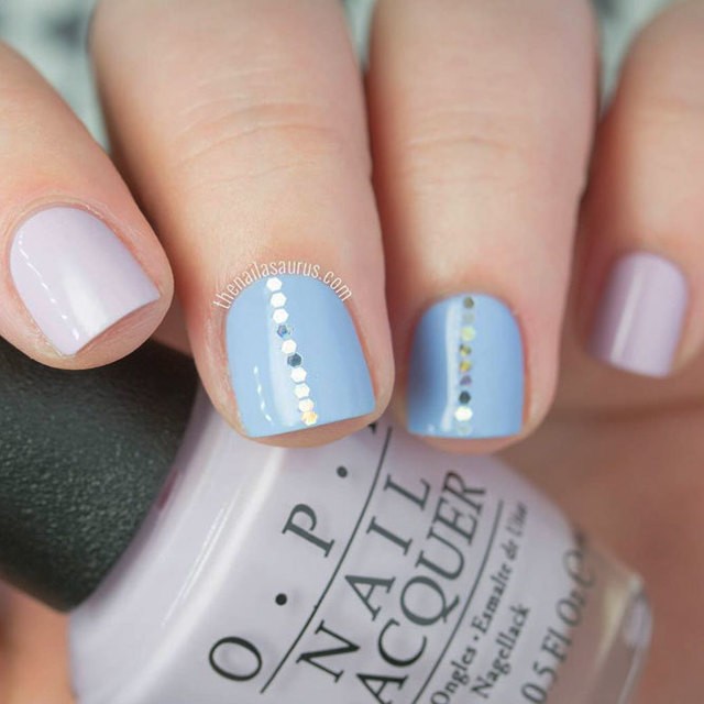 1512381120 simple nail designs for short nails square pale pink blue base colors sequins