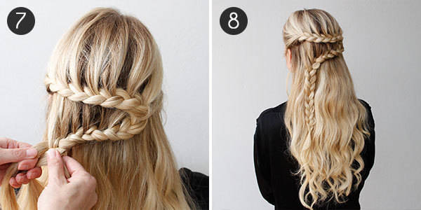 1445917167 leather and lace braid give romantic half updo try 143401