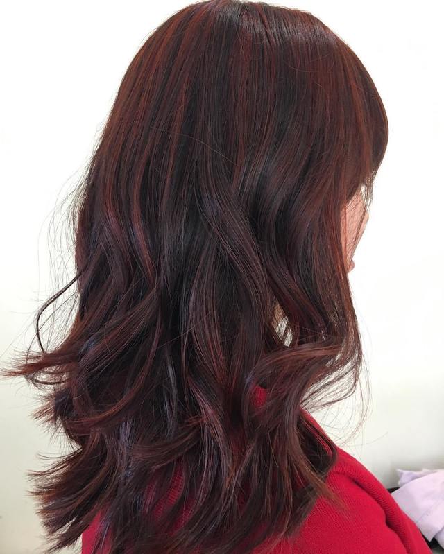 1513166515 16 maroon balayage for dark brown hair