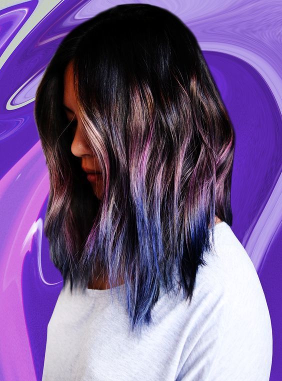 1515062648 04 black wavy hair with purple and blue ombre touches