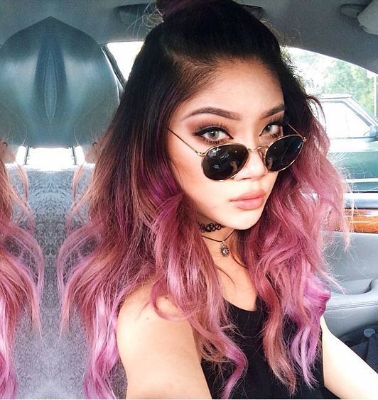 1515062885 12 black hair with pink ombre scrams pink sapphire