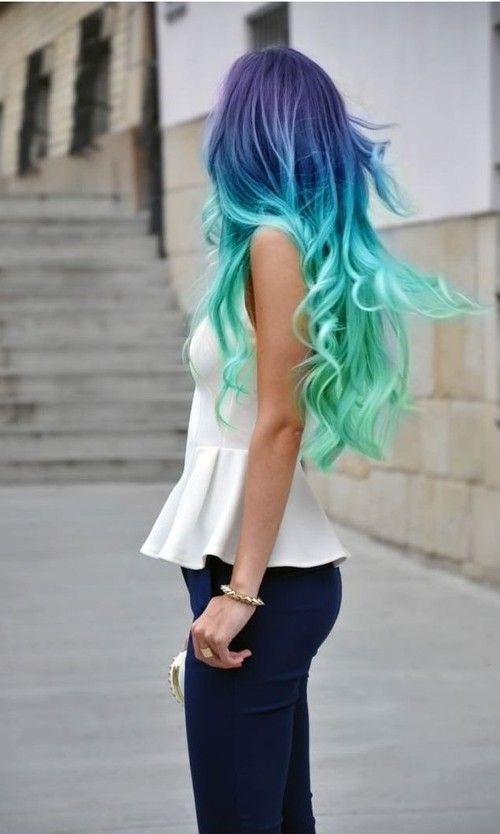 1515064157 14 blue to neon green hair balayage