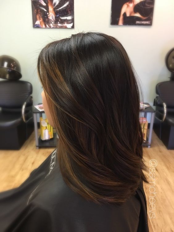 1516763714 05 black hair with subtle brown balayage is a chic idea to add dimension