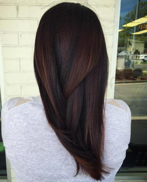1516763925 16 black hair with plum colored and caramel balayage looks jaw dropping