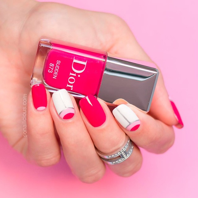 1517644623 ways wear hot pink nails 14